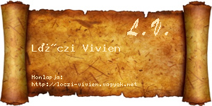 Lóczi Vivien névjegykártya